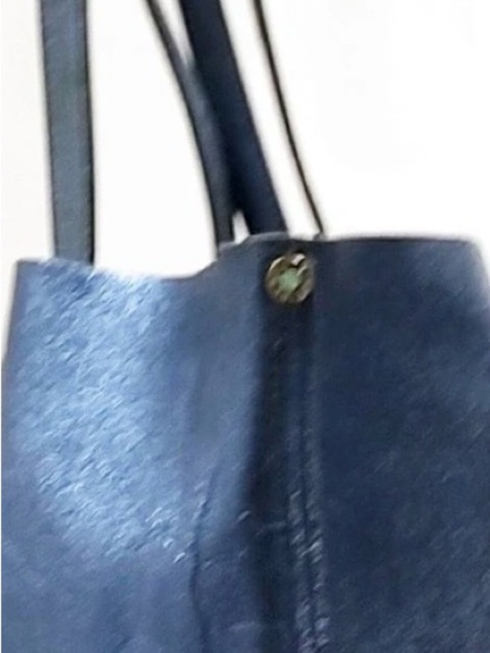 Tiffany&Co Blue Leather Tote Bag Shoulder Bag Handbag with pouch - Picture 4 of 11